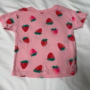 Old Navy Pink Strawberry Print Kids Tee